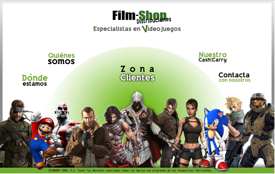 Web para "FilmShop Distribuciones" en 2010 (extinta)